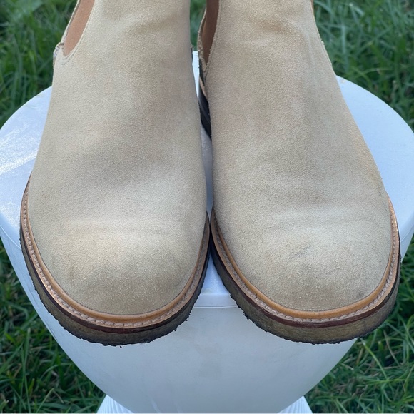 Sperry Gold Cup Boots Mens Size 10.5 Tan Brown Suede Crepe Soles Chukka Slip On - Picture 5 of 13